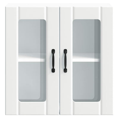 Valkoinen keittiön seinäkaappi lasiovella lucca Armie