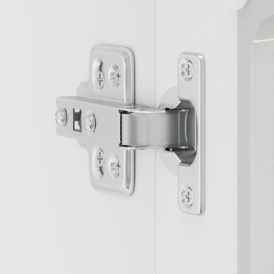 Valkoinen keittiön seinäkaappi lasiovella lucca Armie (kiiltävä)