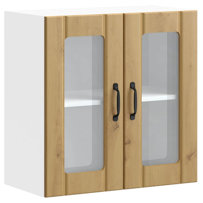 Tammi keittiön seinäkaappi Armie (lasiovella lucca käsityöläinen)