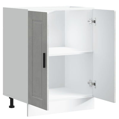 Harmaa keittiön pohjakaappi porto betoni Cristofie (suunniteltu puu)