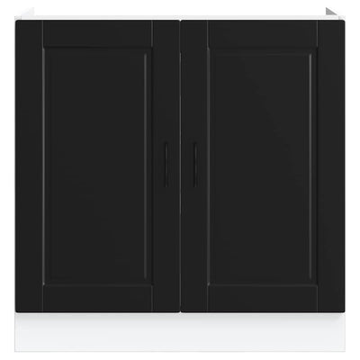Altaan pohjakaappi "Porto" Musta 80x46x81,5 cm tekninen puu