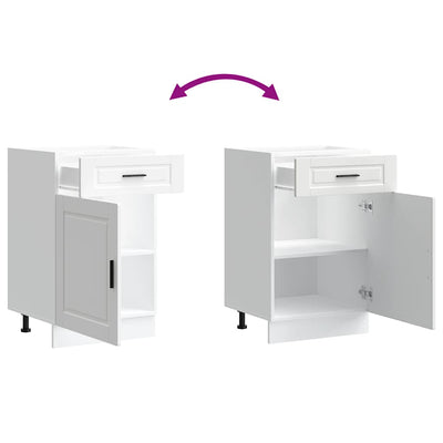 Valkoinen keittiön pohjakaappi porto Cristofie (suunniteltu puu)