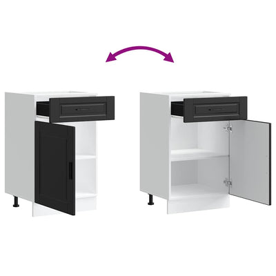 Musta keittiön pohjakaappi porto Cristofie (suunniteltu puu)