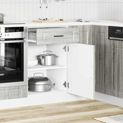 Harmaa keittiön pohjakaappi porto Cristofie (sonoma suunniteltu puu)