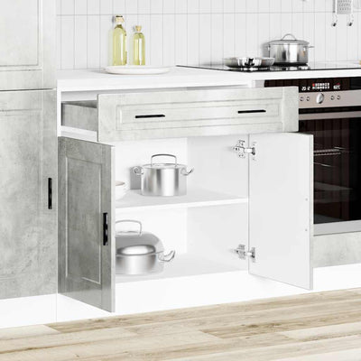 Harmaa keittiön pohjakaappi porto betoni Cristofie (suunniteltu puu)