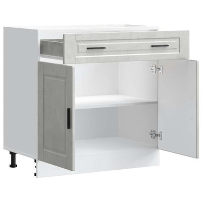 Harmaa keittiön pohjakaappi porto betoni Cristofie (suunniteltu puu)