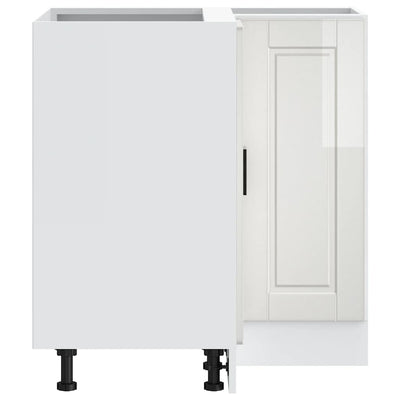 Valkoinen keittiön kulmakaappi porto Cristofie (korkeakiilto, puinen)