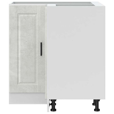 Betoninharmaa keittiön kulmakaappi porto Cristofie (puinen)