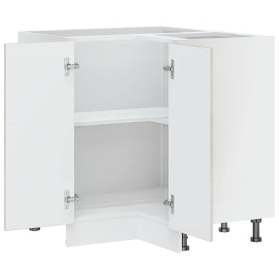 Betoninharmaa keittiön kulmakaappi porto Cristofie (puinen)