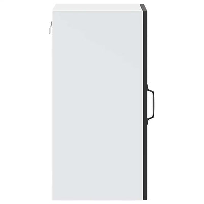 Musta keittiön seinäkaappi Cristofie (lasiovella porto)