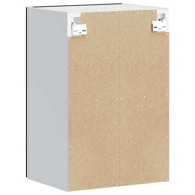 Musta keittiön seinäkaappi Cristofie (lasiovella porto)