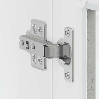 Betoninharmaa keittiön seinäkaappi Cristofie (lasiovella porto)