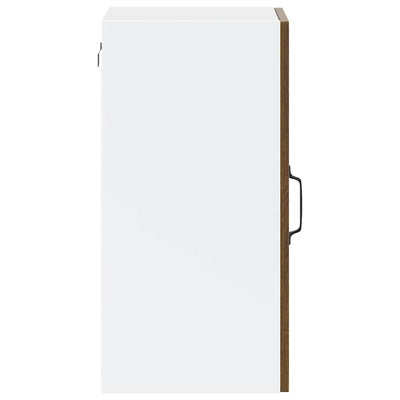 Ruskea keittiön seinäkaappi Cristofie (lasiovella porto tammi)