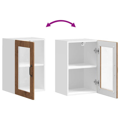 Vanha puu keittiön seinäkaappi Cristofie (lasiovella porto)