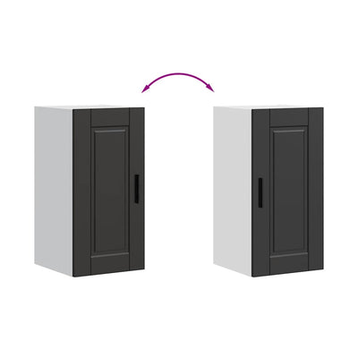 Musta keittiön seinäkaappi porto Cristofie (puinen)