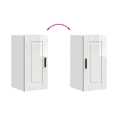 Valkoinen keittiön seinäkaappi porto Cristofie (korkeakiilto, puinen)