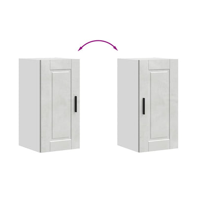 Betoninharmaa keittiön seinäkaappi porto Cristofie (puinen)