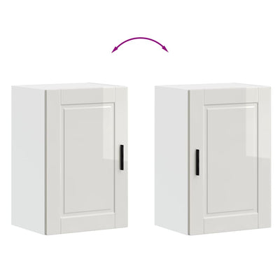 Valkoinen keittiön seinäkaappi porto Cristofie (korkeakiilto, puinen)