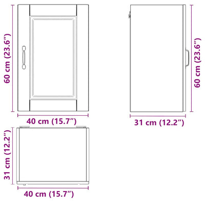 Vanha puu keittiön seinäkaappi porto Cristofie (puinen)