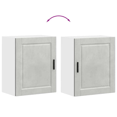 Betoninharmaa keittiön seinäkaappi porto Cristofie (puinen)