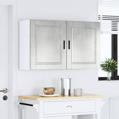 Harmaa keittiön seinäkaapit Cristofie (2 kpl porto betoni suunniteltu puu)