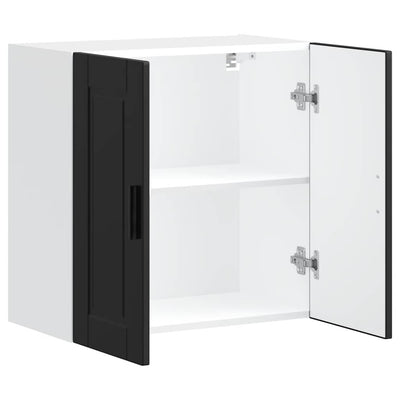 Musta keittiön seinäkaappi porto Cristofie (puinen)