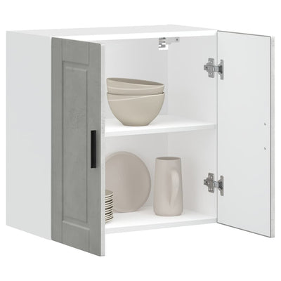 Harmaa keittiön seinäkaappi porto Cristofie (suunniteltu puu)