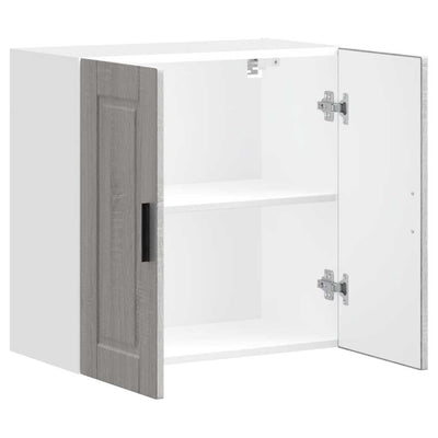 Harmaa keittiön seinäkaappi porto Cristofie (suunniteltu puu)