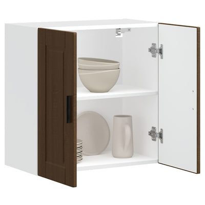 Ruskea keittiön seinäkaappi porto Cristofie (tammi suunniteltu puu)