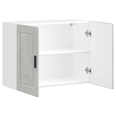 Harmaa keittiön seinäkaappi porto Cristofie (suunniteltu puu)