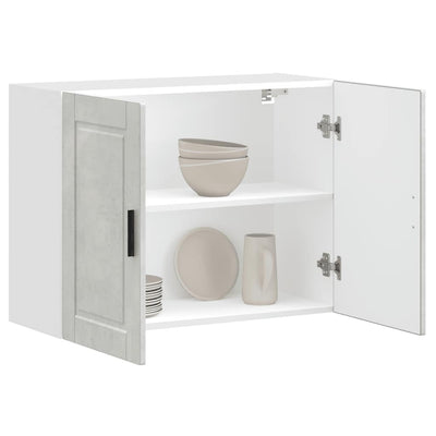 Harmaa keittiön seinäkaappi porto Cristofie (suunniteltu puu)