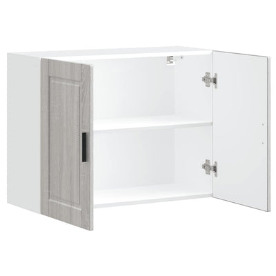 Harmaa keittiön seinäkaappi porto Cristofie (suunniteltu puu)