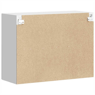 Kiiltävä valkoinen keittiön seinäkaappi lasiovella porto Cristofie