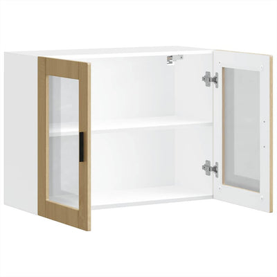 Sonoma tammi keittiön seinäkaappi Cristofie (lasiovella porto)