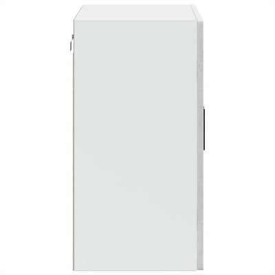 Betoniharmaa keittiön seinäkaappi Cristofie (lasiovella porto)