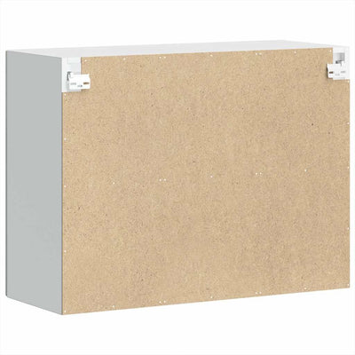 Betoniharmaa keittiön seinäkaappi Cristofie (lasiovella porto)