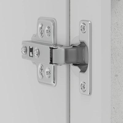 Betoniharmaa keittiön seinäkaappi Cristofie (lasiovella porto)