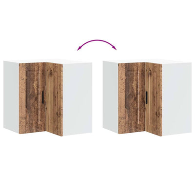 Vanha puu keittiön seinäkulmakaappi porto Cristofie (puinen)