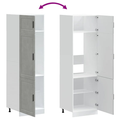 Betoninharmaa keittiökaappi porto Cristofie (puinen)