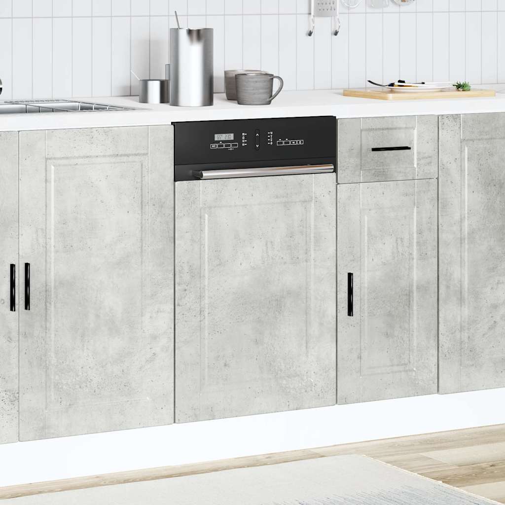 Betoninharmaa astianpesukoneen paneeli porto Cristofie 45x1,5x67cm