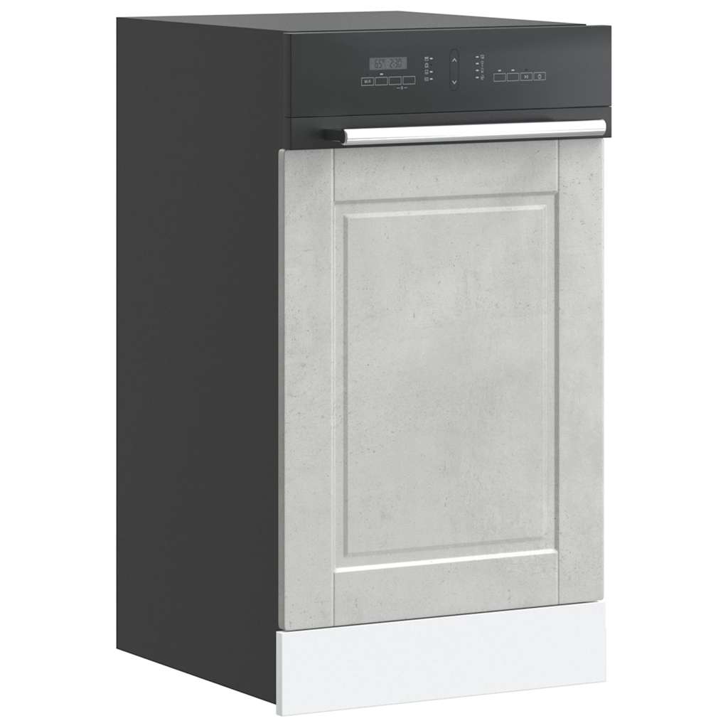 Betoninharmaa astianpesukoneen paneeli porto Cristofie 45x1,5x67cm