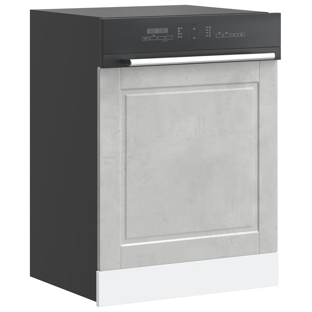 Betoninharmaa astianpesukoneen paneeli porto Cristofie 60x1,5x67cm