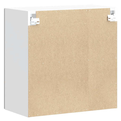 Valkoinen keittiön seinäkaappi lasiovella porto Cristofie (kiiltävä)