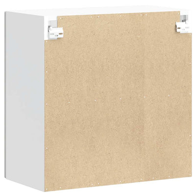 Betoniharmaa keittiön seinäkaappi Cristofie (lasiovella porto)