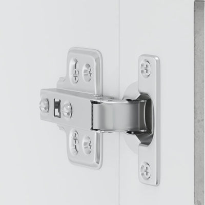 Betoniharmaa keittiön seinäkaappi Cristofie (lasiovella porto)