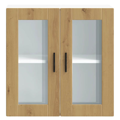 Lasiovella keittiön seinäkaappi Cristofie (porto käsityöläinen tammi)