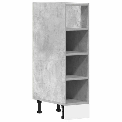 Alakaappi Betonin Harmaa 20x44,5x81,5 cm Suunniteltu puu