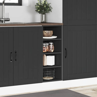 Alakaappi Musta 30x44,5x81,5 cm Engineered Wood