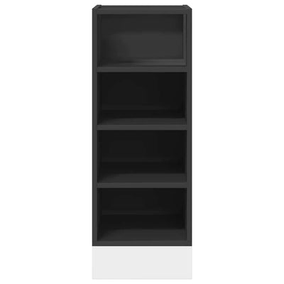 Alakaappi Musta 30x44,5x81,5 cm Engineered Wood
