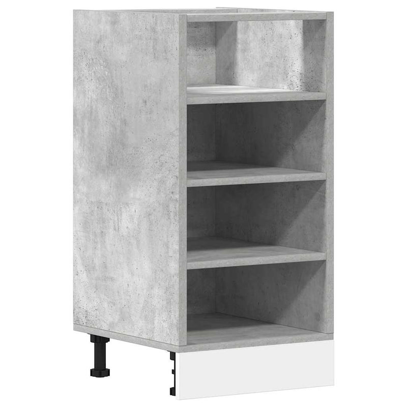 Betoninharmaa alakaappi Pompilas 40x44,5x81,5cm (lastulevy)
